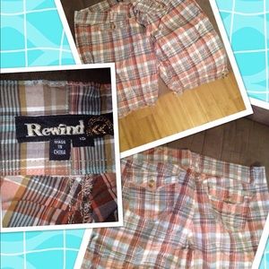 Rewind plaid shorts